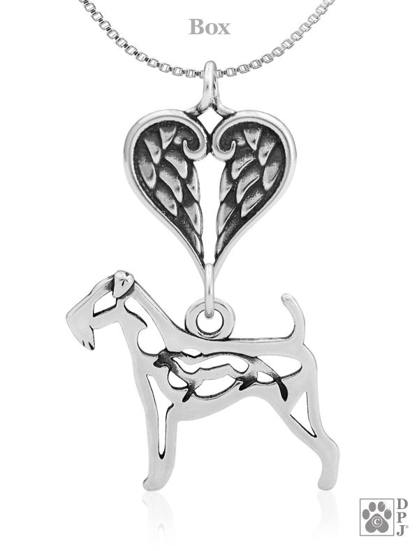Airedale Terrier w Otter, Body, with Engravable Healing Angels Pendant Cheap - Image 3