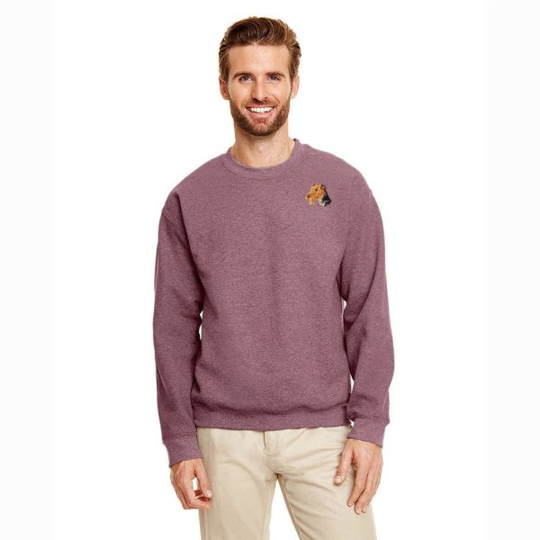 Airedale Terrier Embroidered Unisex Crewneck Sweatshirt Fashion