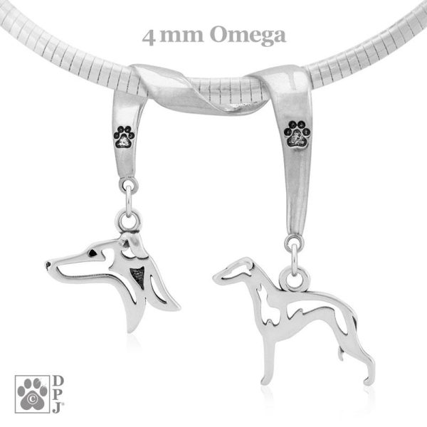 Italian Greyhound, Charm Holder, Necklace For Sale - Image 2
