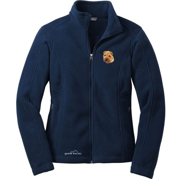 Chinese Shar-Pei Embroidered Ladies Fleece Jackets Fashion - Image 5