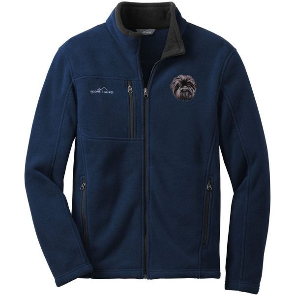 Affenpinscher Embroidered Mens Fleece Jacket For Sale - Image 3