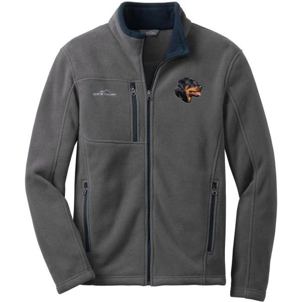 Rottweiler Embroidered Mens Fleece Jackets For Cheap - Image 2