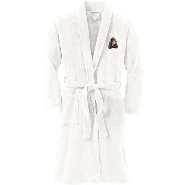 Gordon Setter Embroidered Plush Microfleece Robe For Discount - Image 3