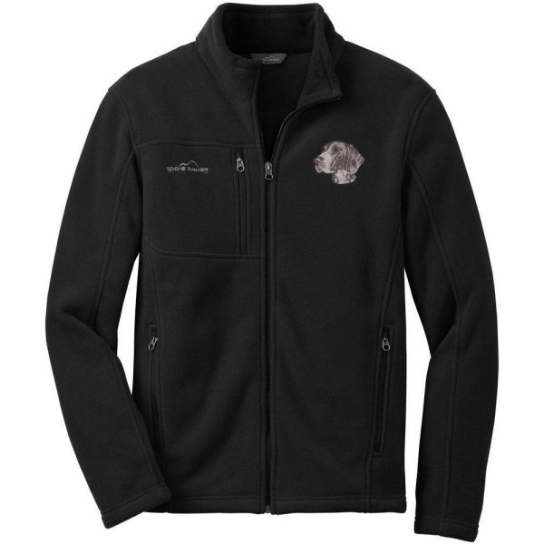 German Shorthaired Pointer Embroidered Mens Fleece Jackets Fashion