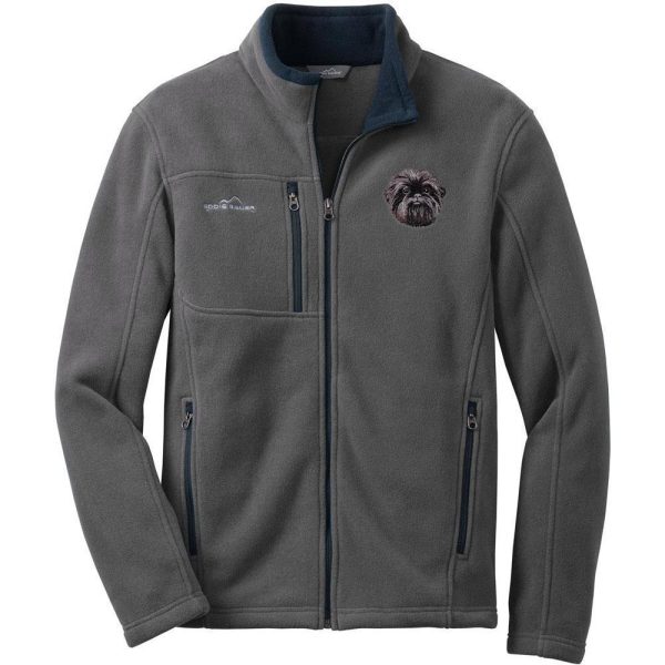Affenpinscher Embroidered Mens Fleece Jacket For Sale - Image 2