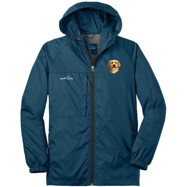 Golden Retriever Embroidered Mens Eddie Bauer Packable Wind Jacket For Cheap - Image 2