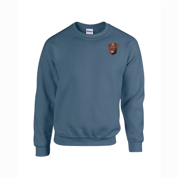 Labrador Retriever Embroidered Unisex Crewneck Sweatshirt For Discount - Image 4