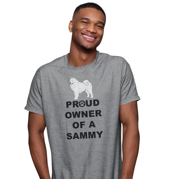 Samoyed Proud Owner - Adult Unisex T-Shirt Hot on Sale - Image 3
