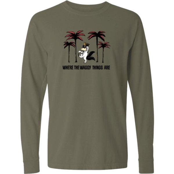 Where The Waggy Things Are - Classic Long-Sleeve T-Shirt Hot on Sale