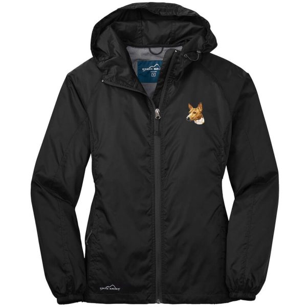 Basenji Embroidered Ladies Eddie Bauer Packable Wind Jacket Online now - Image 3