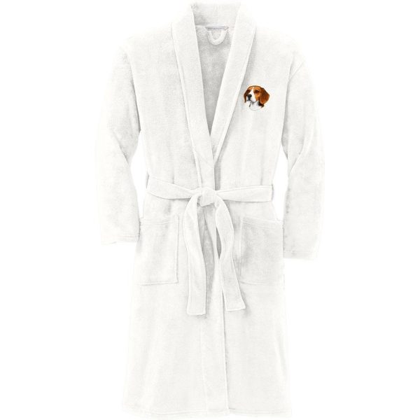 Beagle Embroidered Plush Microfleece Robe For Discount - Image 3