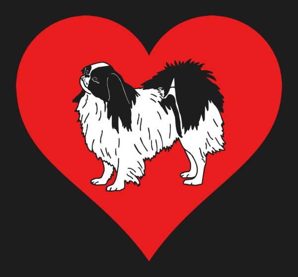 Japanese Chin on Heart Left Chest - Full-Zip Hoodie Sweatshirt Sale - Image 2